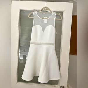 Sleeveless ivory dress